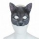 1 - UK_ Életszerű macska fél arcvédő takaró Halloween Cosplay Party Prop segédprogram