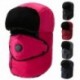 Fekete - UK_ CC_ UNISEX SŰRÖS MELEG ARCBURKOLAT LÉLEGZŐ SZELEP SZÖVET PAMUT EARMUFFS HÓSAPKÁ