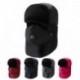 Fekete - UK_ CC_ UNISEX SŰRÖS MELEG ARCBURKOLAT LÉLEGZŐ SZELEP SZÖVET PAMUT EARMUFFS HÓSAPKÁ