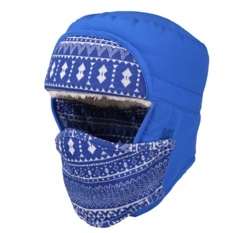 Kék - UK_ KE_ Unisex Winter Trapper Hat szabadtéri fülbevaló polár meleg arcvédő sísapka