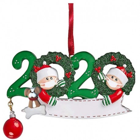 2020 2. stílusú emberek - KREATÍV 2020-as KARÁCSONYFÁJÁNAK FÜGGŐ DÍSZI ARCBORÍTÓ CSALÁDI ÍRÓ NEVE