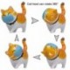 Szürke - UK_ CUTE ARCBORÍTÓ KÖZÖS MACSKA MINI MODELL FIGURA DÍSZ MIKRO TÁJ DEKOR S