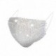 Fekete - Frauen Strass eingelegte Mode Mesh Staubschutz Halloween Party Decor arcborító