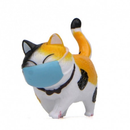 3-színű - LT_ CUTE ARCBORÍTÓ Kövér macska MINI modell figura dísz ornamentikus mikroszkóp dísz
