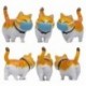 3-színű - LT_ CUTE ARCBORÍTÓ Kövér macska MINI modell figura dísz ornamentikus mikroszkóp dísz