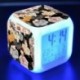 BTS logós - Színváltós LED ébresztőóra naptárral és hőmérővel - KPOP - BTS - Bangtan Boys - 1. verzió