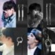 Fekete színű karika fülbevaló - KPOP - 43