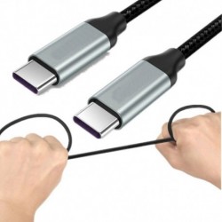 1PACK / PCS - 2Pack C-típusú USB-C 3.1 töltőkábel dugó-dugó MacBook Super Speed 3A-hoz