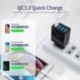 EU csatlakozó (fekete) - Egyesült Királyság dugó 4 portos gyors fali töltő QC 3.0 USB Hub hálózati telefon hálózati