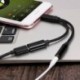 Fekete - C-típusú USB-C - 3,5 mm-es Aux audio töltőkábel-adapter osztó fejhallgató-csatlakozó