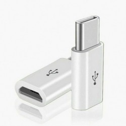 Fehér (5 db) - 5 X USB 3.1 C típusú férfi - mikro USB csatlakozó adapter átalakító csatlakozó USB-C UK