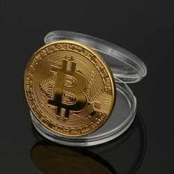 Bitcoin-Gold - BITCOIN !! Aranyozott fizikai Bitcoin védő akril tokban GYORS SZÁLLÍTÁS!