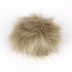 12cm barna   nyomógomb - Barkácsolás Női Faux Mosómedve Szőrme Pom Poms Labda a Beanie Hat kiegészítők kötéséhez