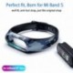 Fekete - Xiaomi Mi Band 5 szilikon puha csuklópánt karkötő csere karszalaghoz UK