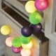 Mélykék - 20 pamut golyó LED-es lámpa karácsonyi otthoni party dekoráció tündér USB lámpa