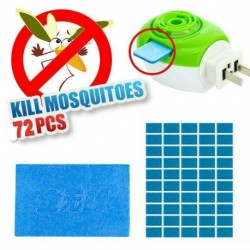 Nincs szín - 72x szúnyogriasztó rovarcsípés szőnyegtabletta utántöltő Cserélje ki a pesti riasztót