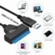 Nincs szín - USB 3.0 - SATA 22Pin adapterkábel 2,5 &quot külső merevlemez-meghajtó HDD SSD HQ-hoz
