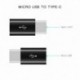 Nincs szín - 2PCS Type-C USB 3.1 Male to Micro USB Female Converter USB-C Adapter Konverter