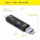 Nincs szín - Micro SD USB TF OTG - USB 2.0 adapter kártyaolvasó Android IOS táblagéphez BLK