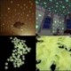 Sárga hópehely - 50x csillagok hópelyhében világítanak a sötét fényes fluoreszkáló fal matrica szoba dekorációval