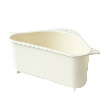 Bézs - Háromszög tárolótartó multifunkcionális leeresztő polc tároló állvány mosogató szívó