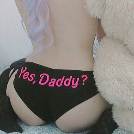 * 39 XL méret &quot Igen, apuadź&quot  - Bl ... - Női szexi fehérnemű csipke tanga G-string V-string bugyi Knickers
