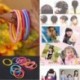 12PCS gyöngyházfényű színekGirl E ... - 100Pcs női lányok hajpánt nyakkendők kötélgyűrű rugalmas hajpánt lófarok