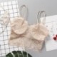 Fekete - Csipke Crop felső melltartó virágmellény Bralet Camisole női trikó felsőrész Bralette Bustier