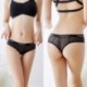 Fekete - Női varrat nélküli G-string sport alsónadrág bugyi tanga fehérnemű fehérnemű trikó