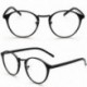 Fekete - Vintage átlátszó lencsés szemüvegkeret Retro kerek férfi női uniszex szemüveg