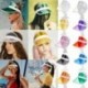 Rózsaszín - Unisex neon zöld rózsaszín póker visor sapka fejpánt sapka golf tenisz szarvasbuli számára