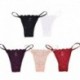 Fekete - Női szexi alacsony derék bugyik G-string bugyik tanga fehérnemű fehérnemű alsónadrág