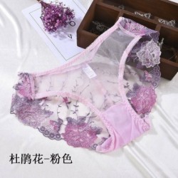 Rózsaszín - Női szexi puszta csipke virágos fehérnemű G-string rövidnadrág fehérnemű bugyi bugyi