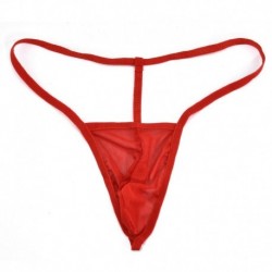 * 1 Piros - Férfi G húr tanga dudor táska bugyi Micro Bikini T-back fehérnemű nadrág rövid