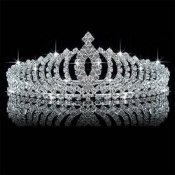 Nincs szín - Tiara haj esküvői kristály vintage gyöngy kiegészítők korona királynő fejpánt menyasszonyi