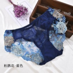 Kék - Női szexi puszta csipke fehérnemű G-string rövidnadrág fehérnemű bugyi tanga nadrág