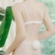Fekete - Szexi japán tanga bugyi aranyos szép nyúlfarkú G-string szőrgömb bikini, USA