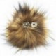 Khaki - 10 cm-es mosómedve szőrös bolyhos Pom Pom labda kalapos ruházat táska cipők kulcstartó barkácsolás