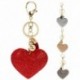 Piros - Kristály strasszos szív báj medál kulcstartó táska táska kulcstartó kulcstartó