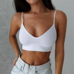 fehér - Comfort Women zökkenőmentes tornaterem jóga sportmelltartó Crop Top vékony mellény Stretch Bralette