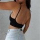 fehér - Comfort Women zökkenőmentes tornaterem jóga sportmelltartó Crop Top vékony mellény Stretch Bralette