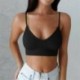 fehér - Comfort Women zökkenőmentes tornaterem jóga sportmelltartó Crop Top vékony mellény Stretch Bralette