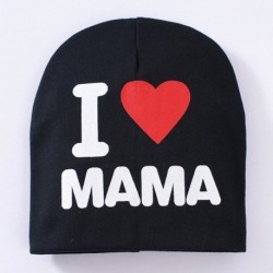 Fekete & MAMA - UK Toddler Kids puha pamut téli meleg Beanie Hat csecsemő baba fiú lány sapka