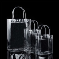 20 * 28 * 10 cm - Hordozható átlátszó átlátszó Tote Gft táska pénztárca válltáska PVC méret S / M / L