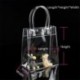 20 * 28 * 10 cm - Hordozható átlátszó átlátszó Tote Gft táska pénztárca válltáska PVC méret S / M / L