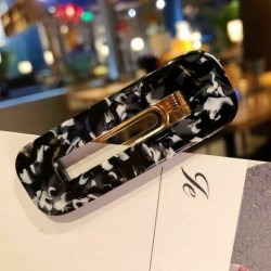 * 7 - 2019 Vintage Leopard női műgyanta hajtűs hajpánt Snap Barrette lány hajcsat
