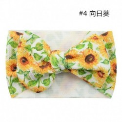 Napraforgó - Baby Kids Sunflower Big Bowknot Wide fejpántú hajszalag turbán fejpánt ajándék