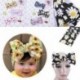 Napraforgó - Baby Kids Sunflower Big Bowknot Wide fejpántú hajszalag turbán fejpánt ajándék