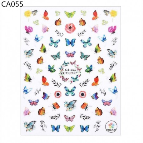 Ideiglenes köröm tetoválás - vízálló matrica - unisex - Pillangó mintás - CA055 verzió