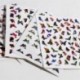 Ideiglenes köröm tetoválás - vízálló matrica - unisex - Színes pillangókkal - Többféle mintával - HD-08 verzió